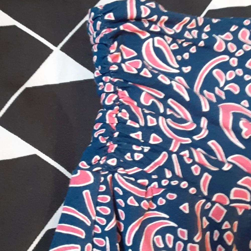 Cynthia Rowley Blue & Pink Paisley Pull-On Mini Skirt NWT Small